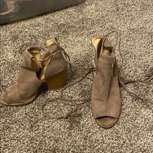 Madden Girl Tie Up Heeled Booties